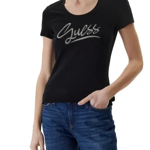 SS CN GUESS SCRIPT T Guess T-shirt Donna W6ri24 J1314 Nero