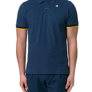 VINCENT PIQUE K-Way Polo Uomo K1125bw Blu insigna