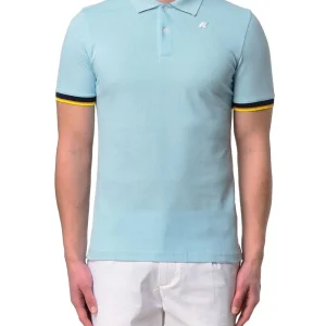 VINCENT PIQUE K-Way Polo Uomo K1125bw Azzurro