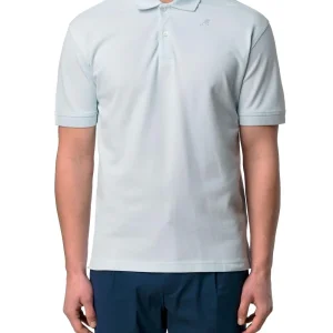 AMEDEE PIQUE K-Way Polo Uomo K5127bw Celeste