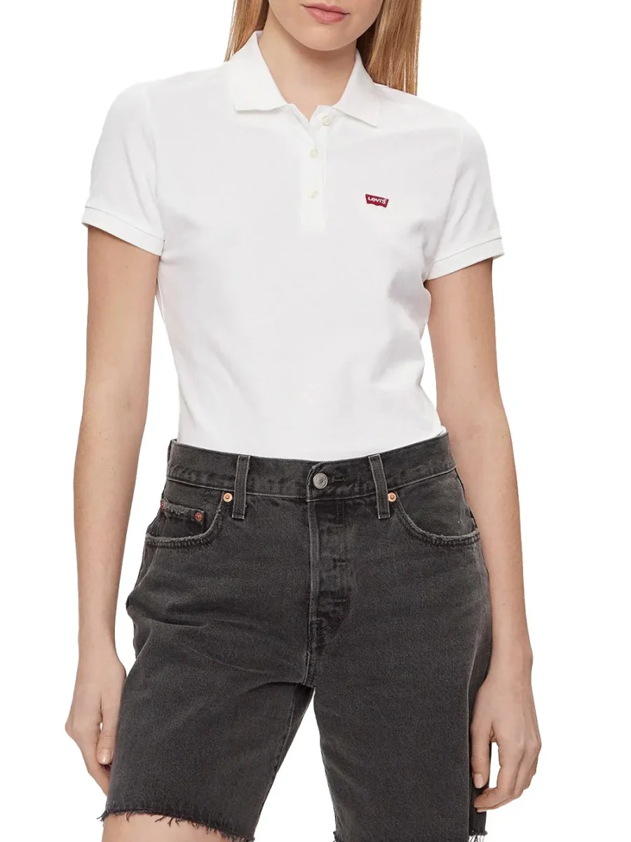 LEVI'S HM POLO WHITE Levi's Polo Donna 52599 Bianco
