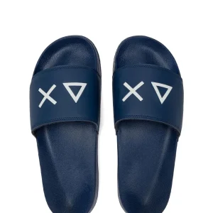 SLIPPERS LOGO SUN68 Ciabatta Uomo X36110 Blu