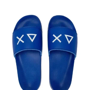 SLIPPERS LOGO SUN68 Ciabatta Uomo X36110 Bluette