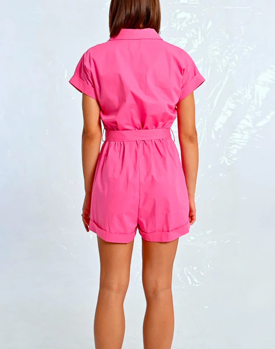 TUTA CORTA CON CINTURA IN VITA - immagine 3