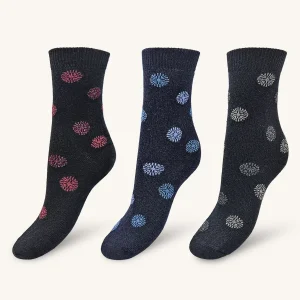 Calza Corta in mischia Angora per Donna | Fantasia | Confezione da 3 paia | Alce