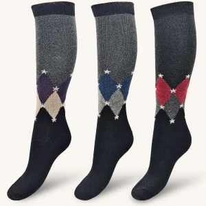 Calza Lunga in Cotone per Donna | Fantasia | Confezione da 3 paia | Artic