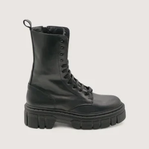 Acacia - Anfibio in pelle con lacci nero