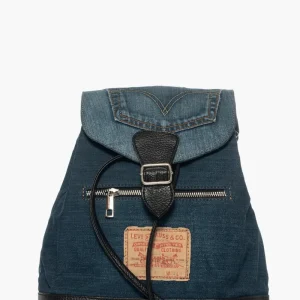 Zaino in jeans e nero Soj