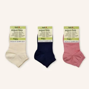 Pariscarpa in Cotone per Bambino | Tinta Unita | Confezione da 3 paia | Bio B2