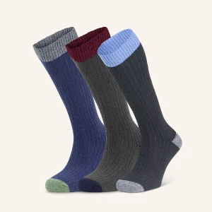 Calza Lunga in misto Cashmere e Lana per Uomo | Tinta Unita | Confezione da 3 Paia | Cachelife UL