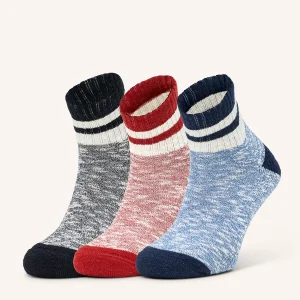 Calza Corta Melange in Cotone per Uomo | Fantasia | Confezione da 3 Paia | Country U F