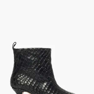 Stivaletti 2504 pitonato pelle nero