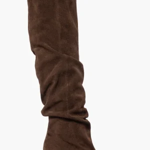 Stivale spra al ginocchio camoscio cioccolato Love Jennifer