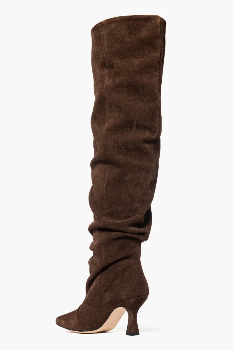 Stivale spra al ginocchio camoscio cioccolato Love Jennifer - immagine 5