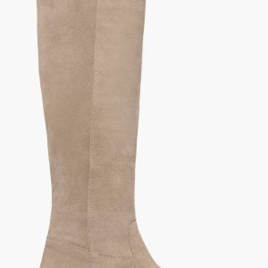 Stivale camoscio taupè con rialzo Cannes 2