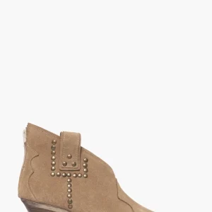 Stivaletti camoscio biscotto e borchie Stephan 12