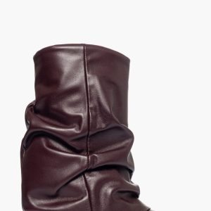 Stivaletto pelle borgogna con risvolto Orietta 14