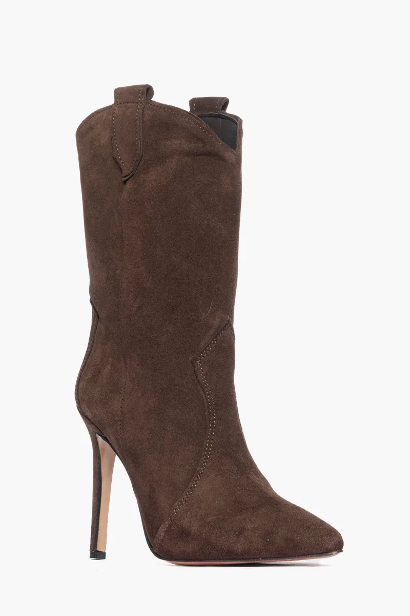 Stivaletti camoscio cioccolato Sidney 13 - immagine 3