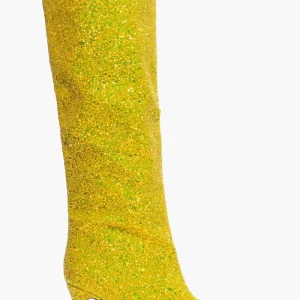 Stivali sotto al ginocchio glitter giallo Gilda 17 Lia Diva