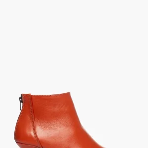 Tronchetti pelle arancio 2502 tacco 6cm