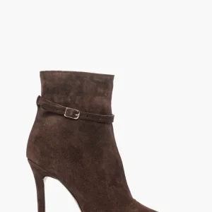 Decolletè tronchetto Sidney 7 camoscio cioccolato