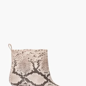 Tronchetto pitone beige nero 2504