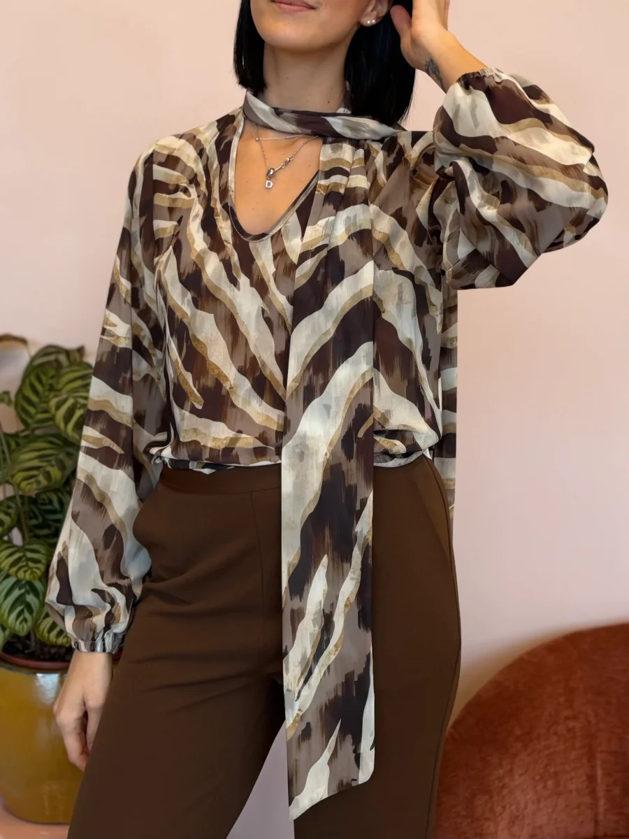 Camicetta fantasia Georgette - immagine 4