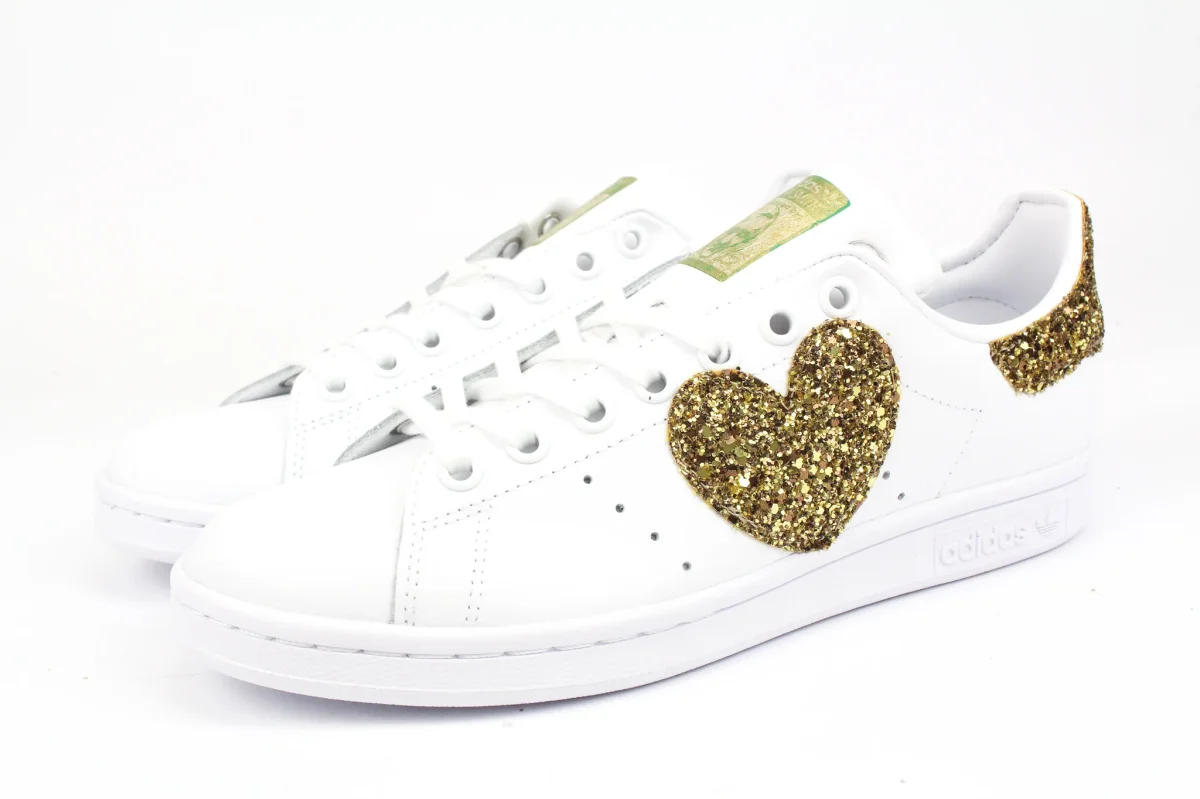 Adidas Stan Smith Cuore Glitter Gold - immagine 4