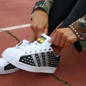 Adidas Superstar Black Camoscio & Strass Termo