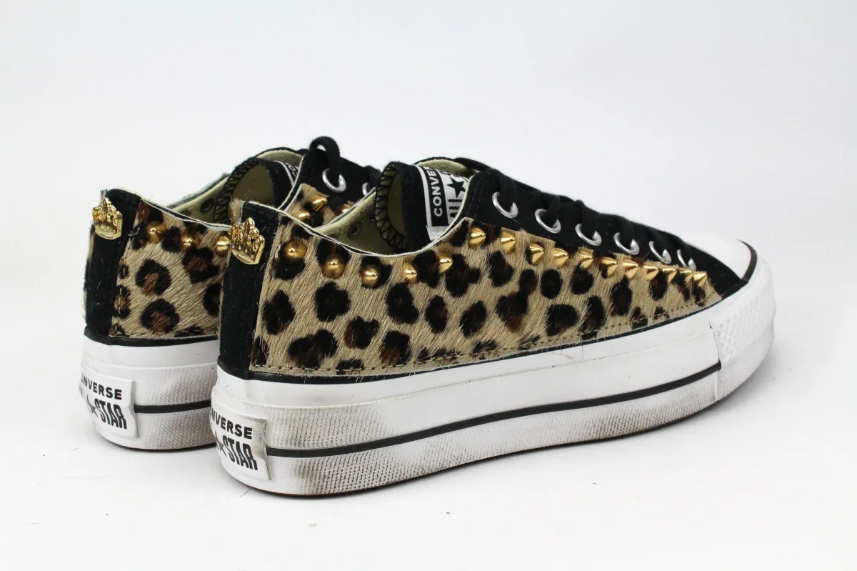 Converse All Star Platform Bassa Cavallino Maculato & Borchie - immagine 5