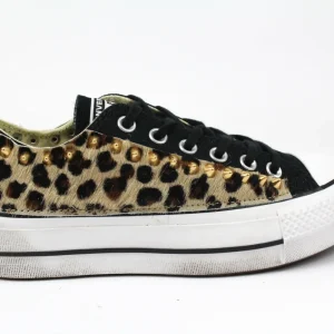 Converse All Star Platform Bassa Cavallino Maculato & Borchie