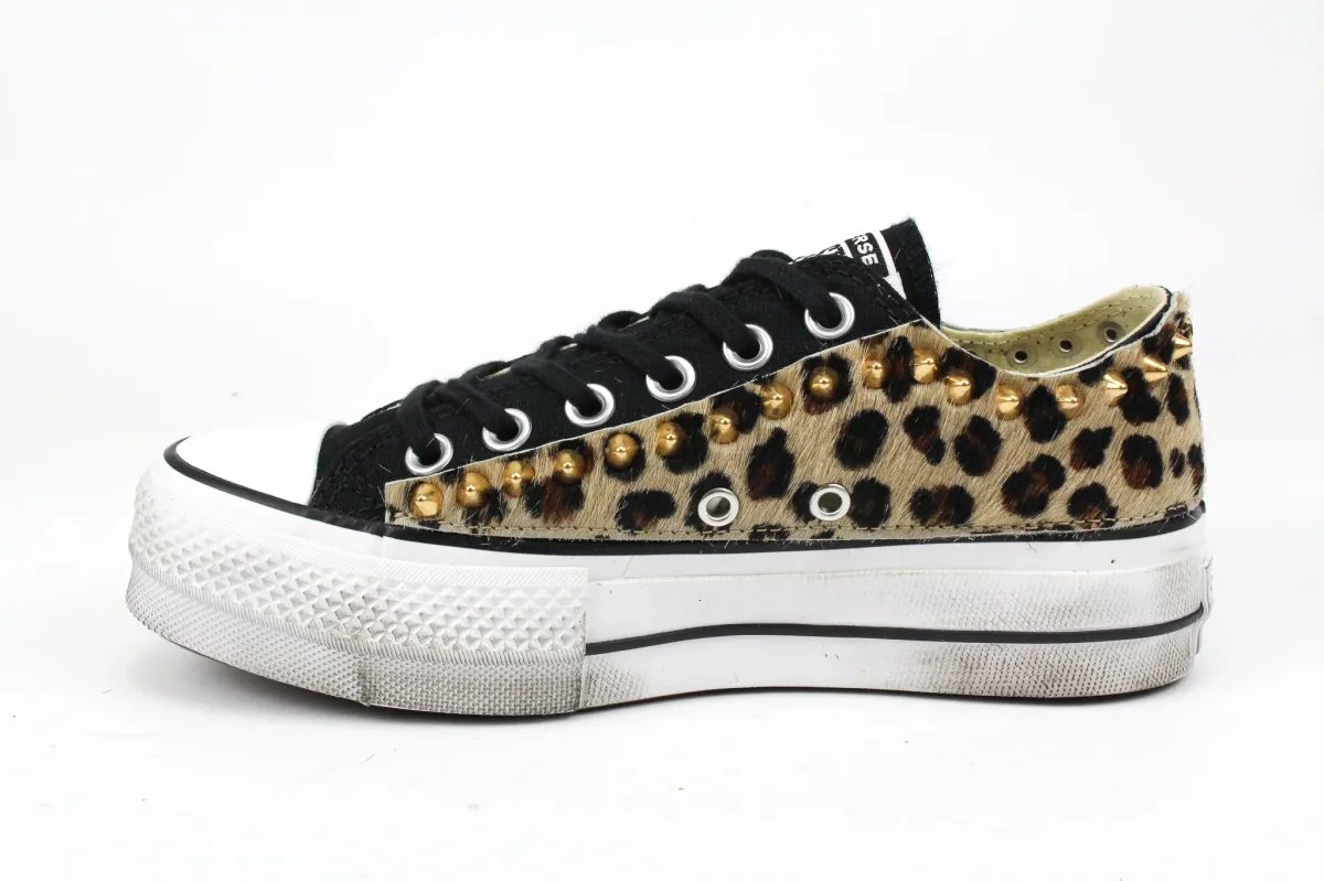 Converse All Star Platform Bassa Cavallino Maculato & Borchie - immagine 3
