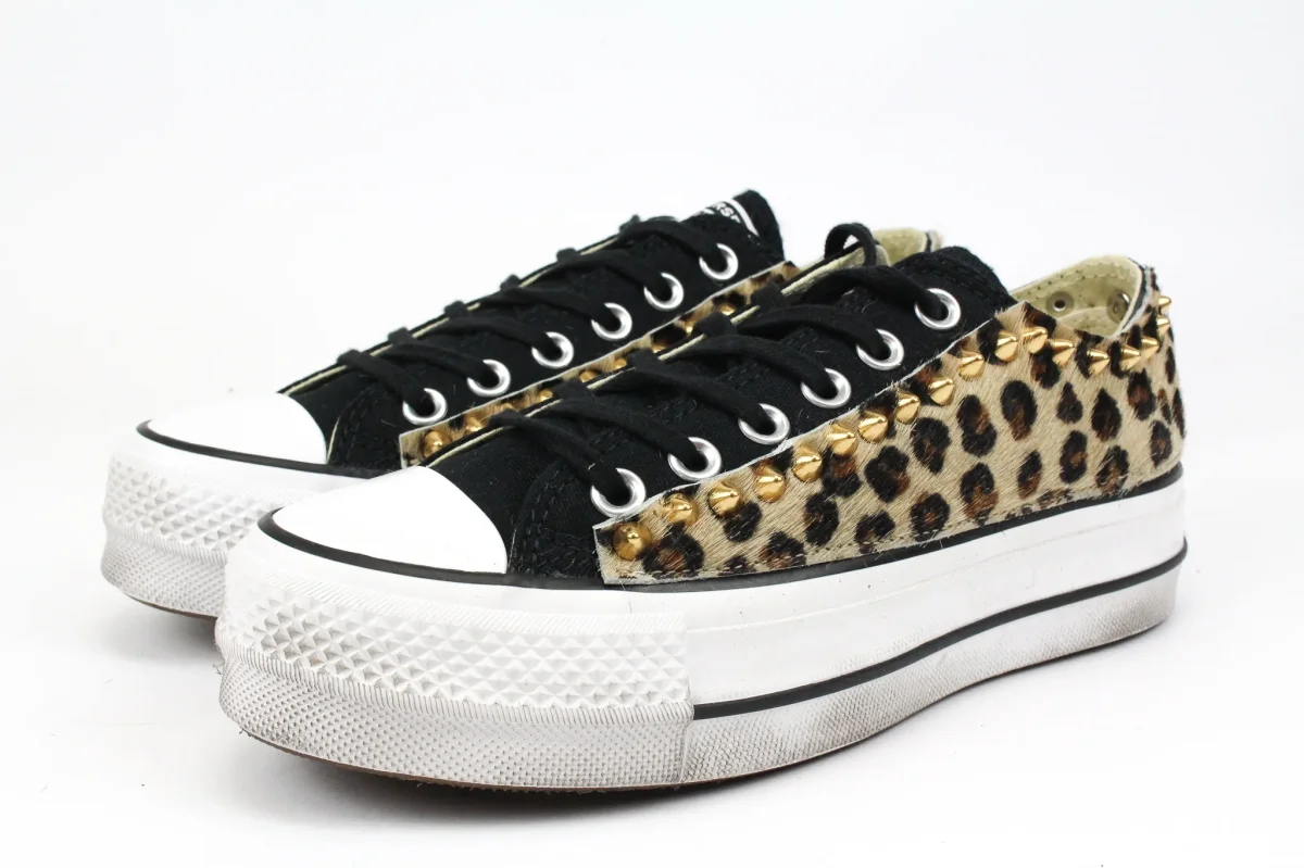 Converse All Star Platform Bassa Cavallino Maculato & Borchie - immagine 4