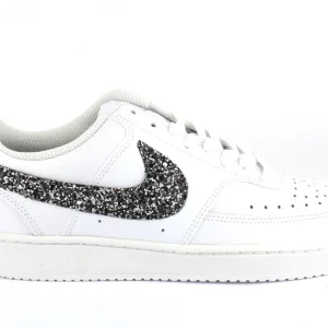 Nike Court Vision Low Black Silver Glitter
