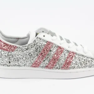 Adidas Superstar Total Silver & Pink Glitter