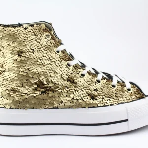 Converse All Star Platform Gold Paillettes