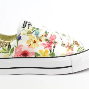 Converse All Star Platform Bassa Fiori & Glitter