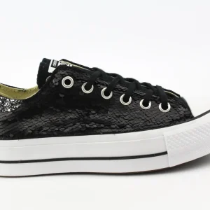 Converse All Star Platform bassa Black Paillettes & Glitter