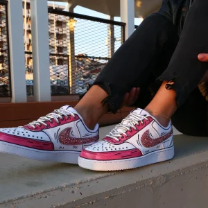 Nike Court Vision Low Cartoons Rosa & Glitter