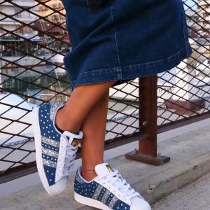 Adidas Superstar Denim Jeans & Strass Termo