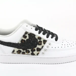 Nike Court Vision Low Maculate & Glitter Nero