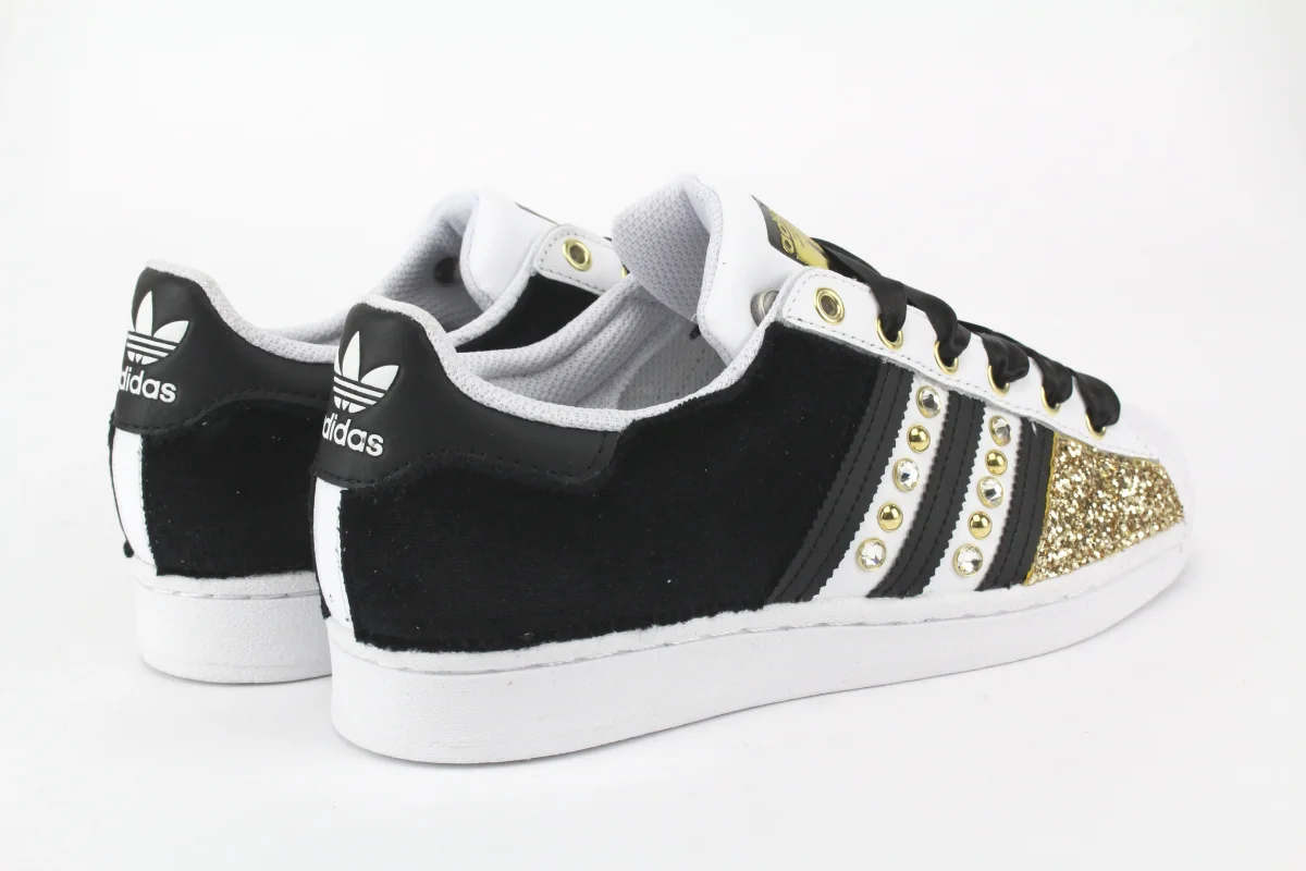 Adidas Superstar Velluto Black & Oro - immagine 5