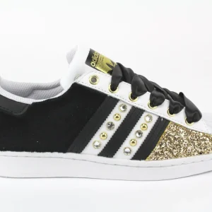 Adidas Superstar Velluto Black & Oro