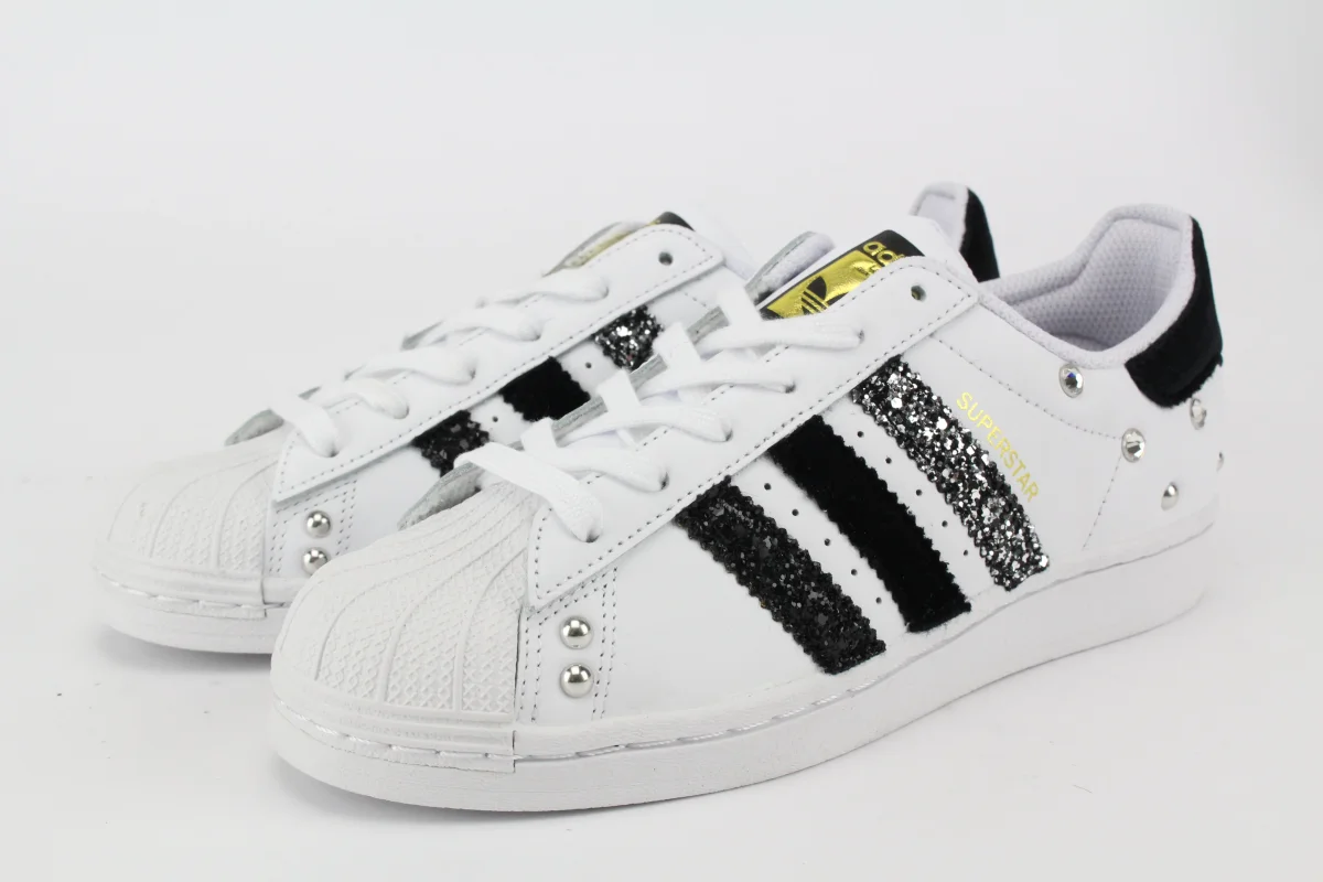 Adidas Superstar Velluto Glitter Black & Strass - immagine 4