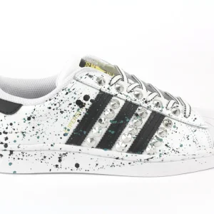Adidas Superstar Silver Borchie & Vernice Petrolio