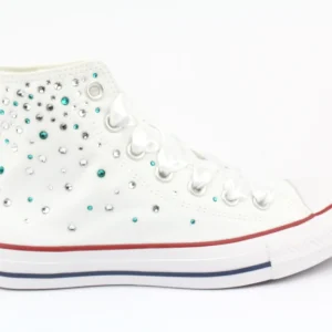 Converse All Star White Strass Termo Cristal Tiffany
