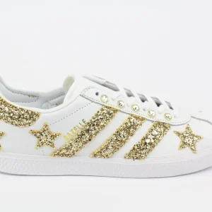 Adidas Gazelle Gold Glitter Stelle & Strass