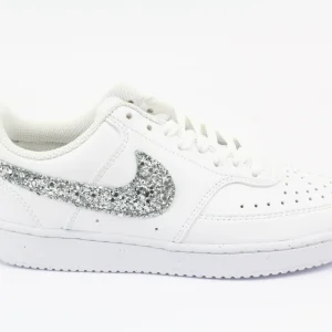Nike Court Vision Low Silver Glitter