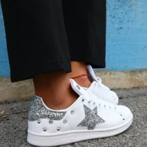 Adidas Stan Smith Stella Silver Glitter & Strass