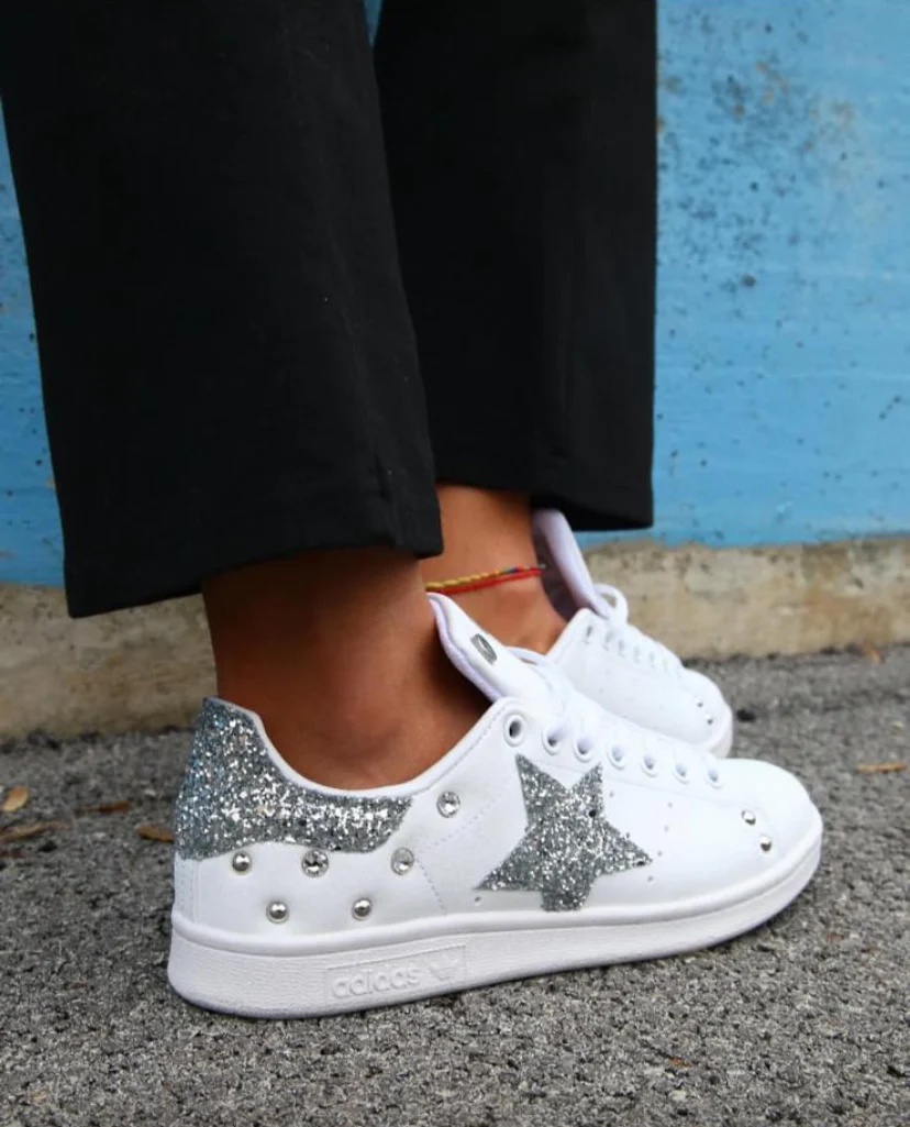 Adidas Stan Smith Stella Silver Glitter & Strass - immagine 2